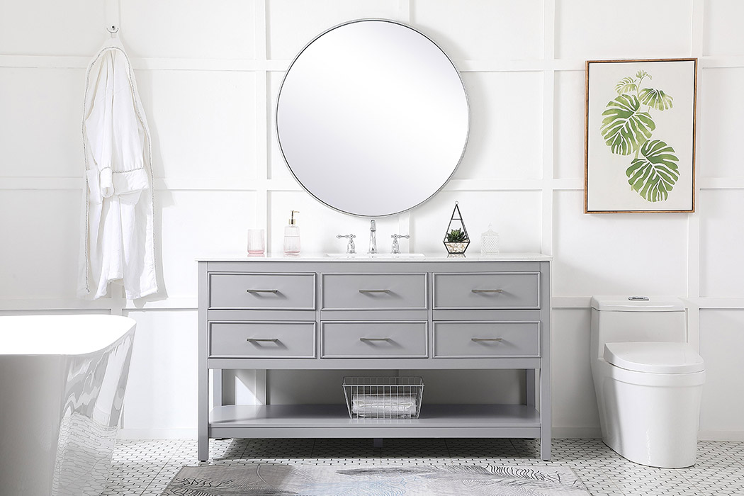 Elegant Bathroom Vanity - Gray (VF19060GR)