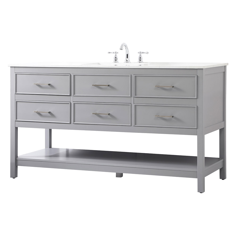 Elegant Bathroom Vanity - Gray (VF19060GR)