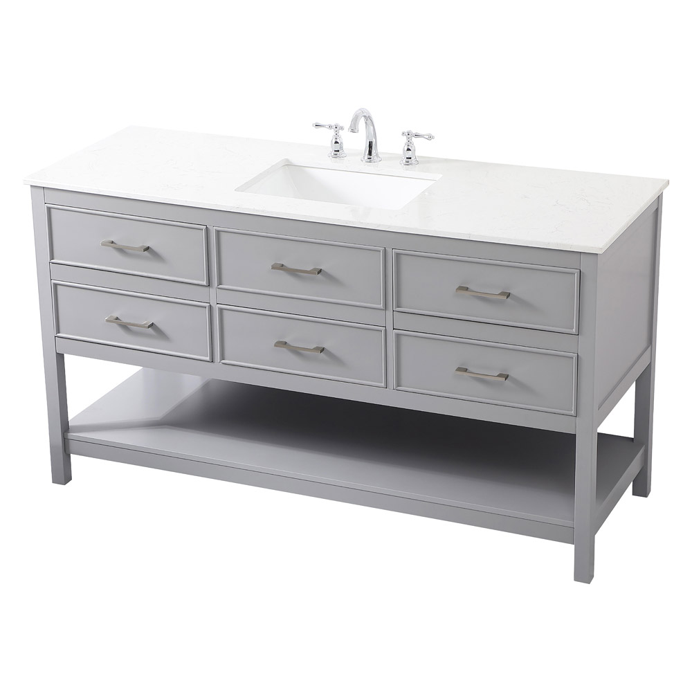 Elegant Bathroom Vanity - Gray (VF19060GR)