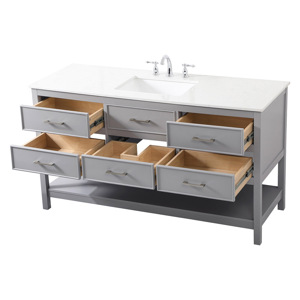 Elegant Bathroom Vanity - Gray (VF19060GR)