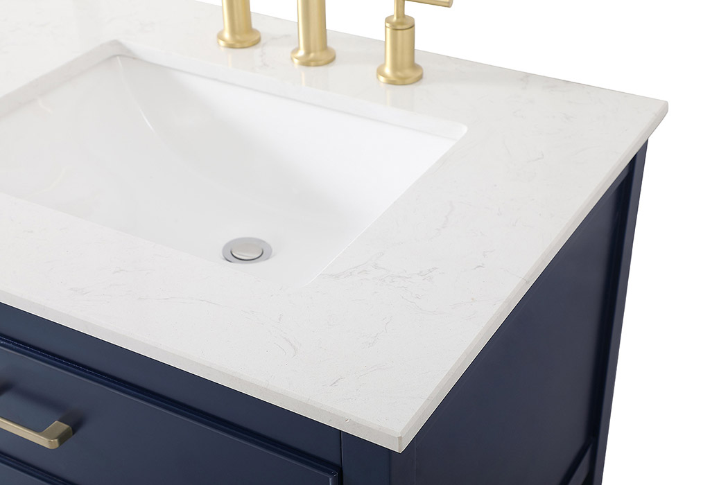 Elegant Bathroom Vanity - Blue (VF19072DBL)