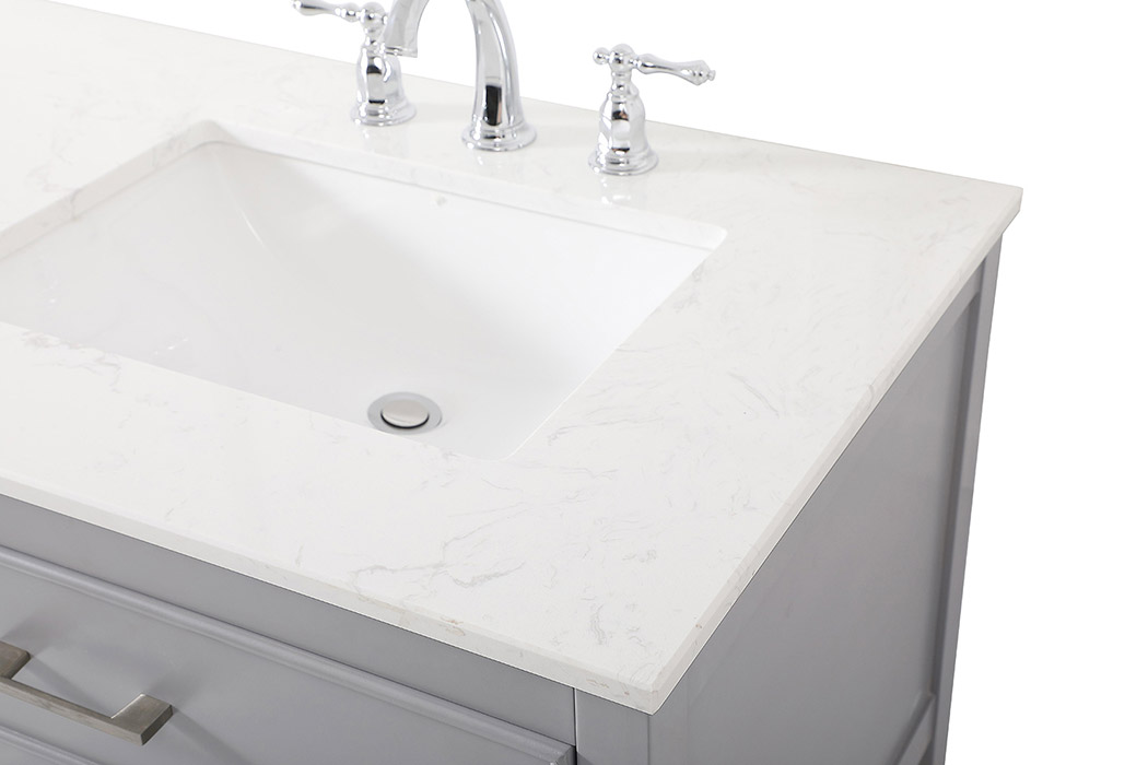 Elegant Bathroom Vanity - Gray (VF19072DGR)