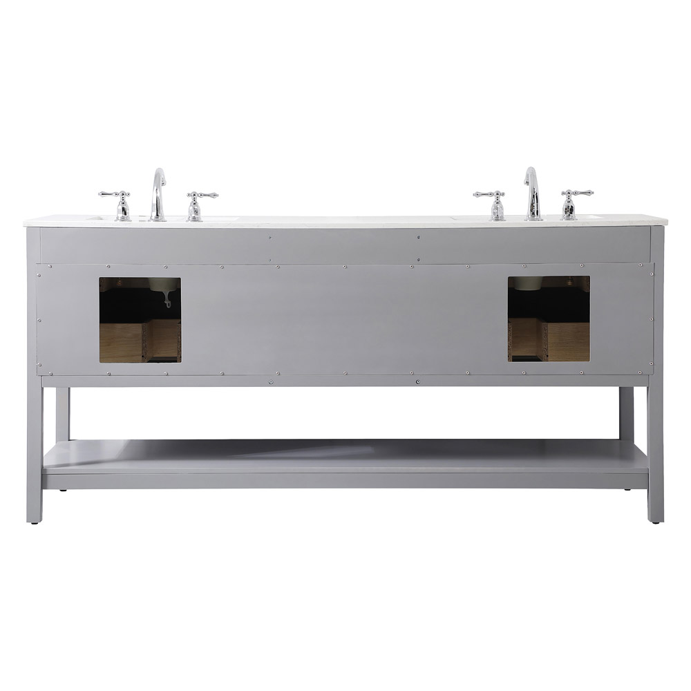 Elegant Bathroom Vanity - Gray (VF19072DGR)