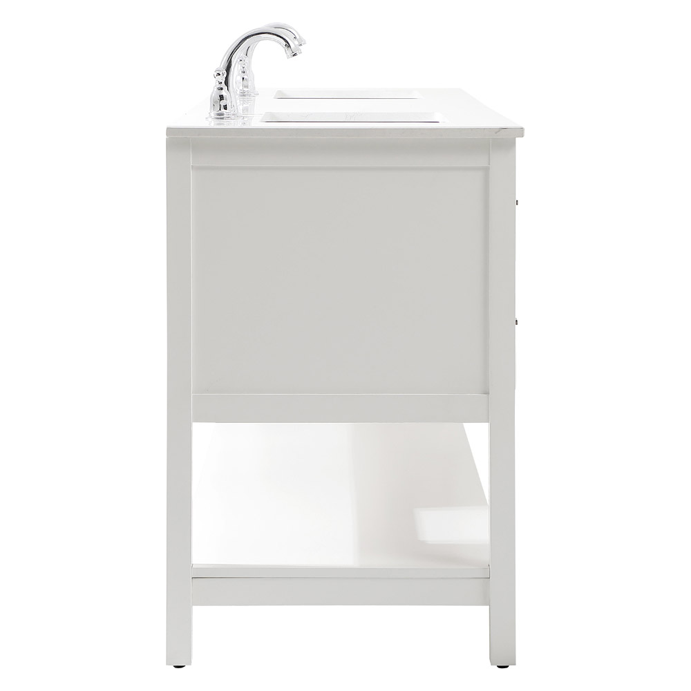 Elegant Bathroom Vanity - White (VF19072DWH)