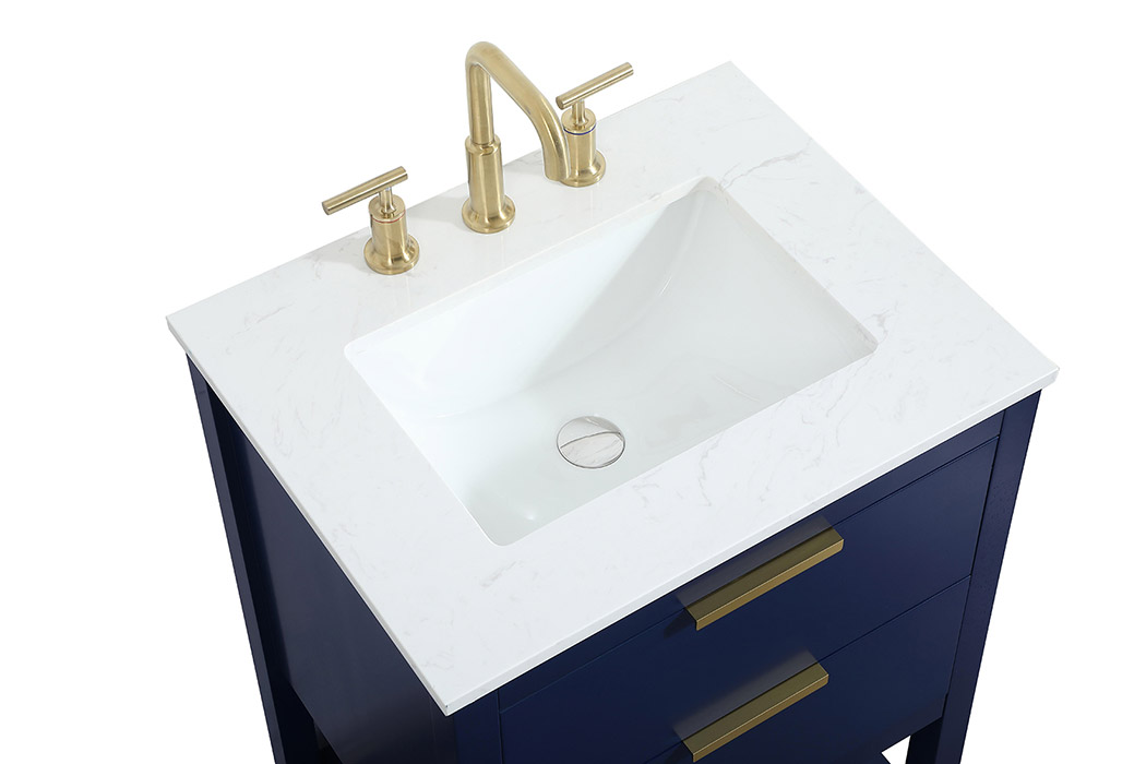 Elegant Bathroom Vanity - Blue (VF19224BL)