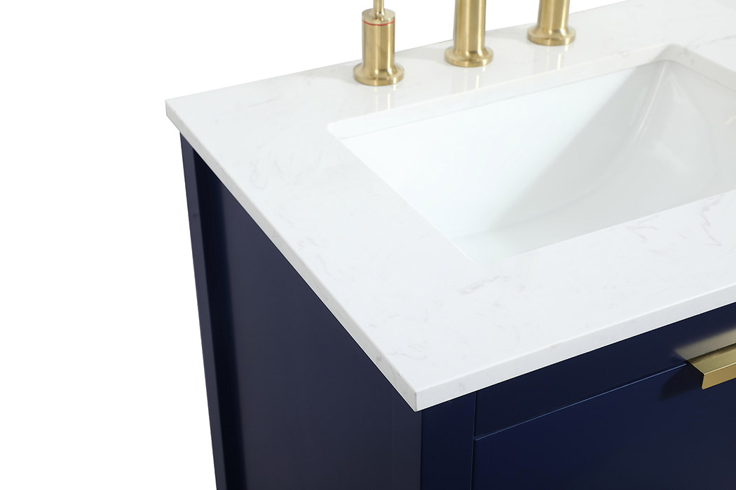 Elegant Bathroom Vanity - Blue (VF19224BL)