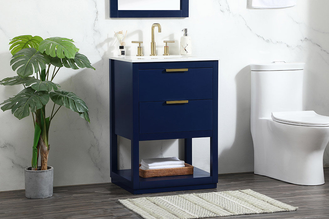 Elegant Bathroom Vanity - Blue (VF19224BL)