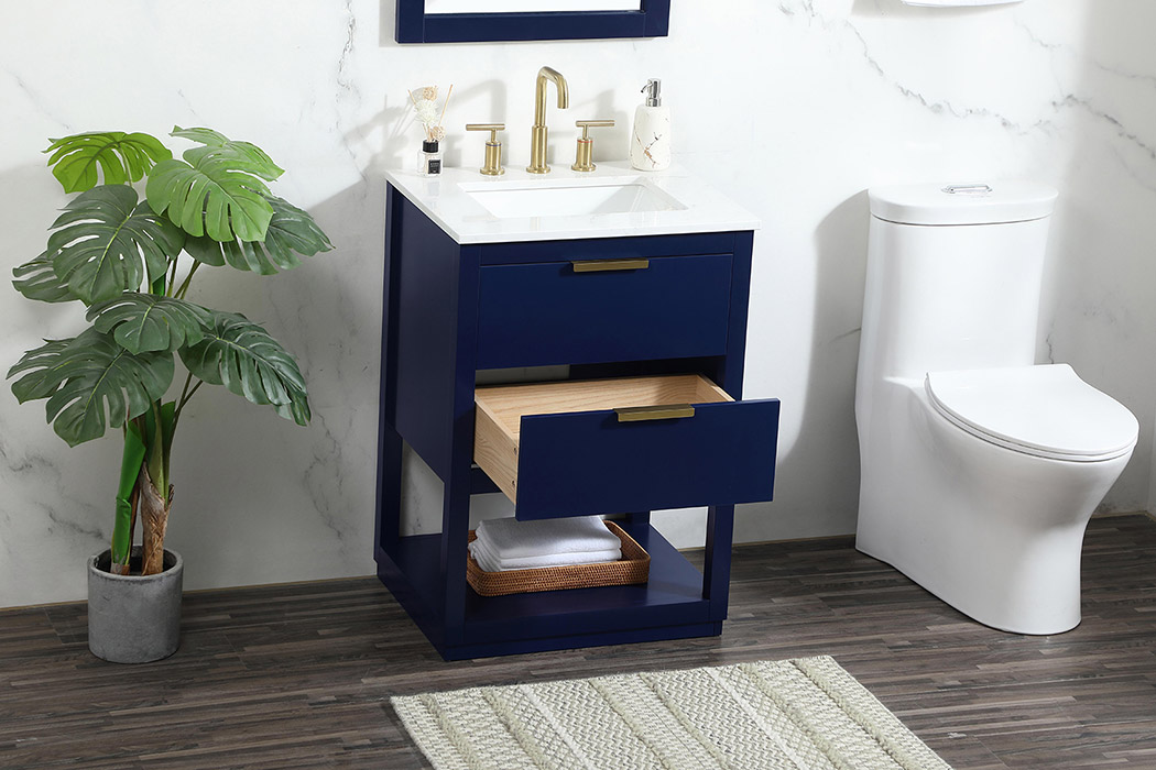 Elegant Bathroom Vanity - Blue (VF19224BL)