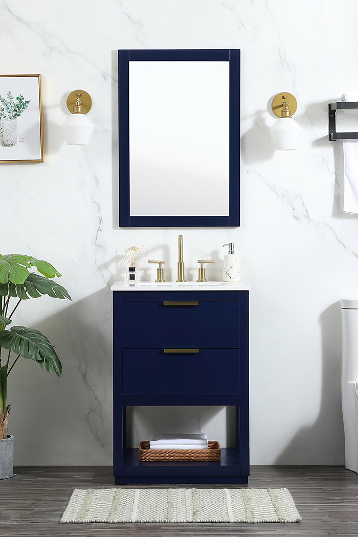 Elegant Bathroom Vanity - Blue (VF19224BL)