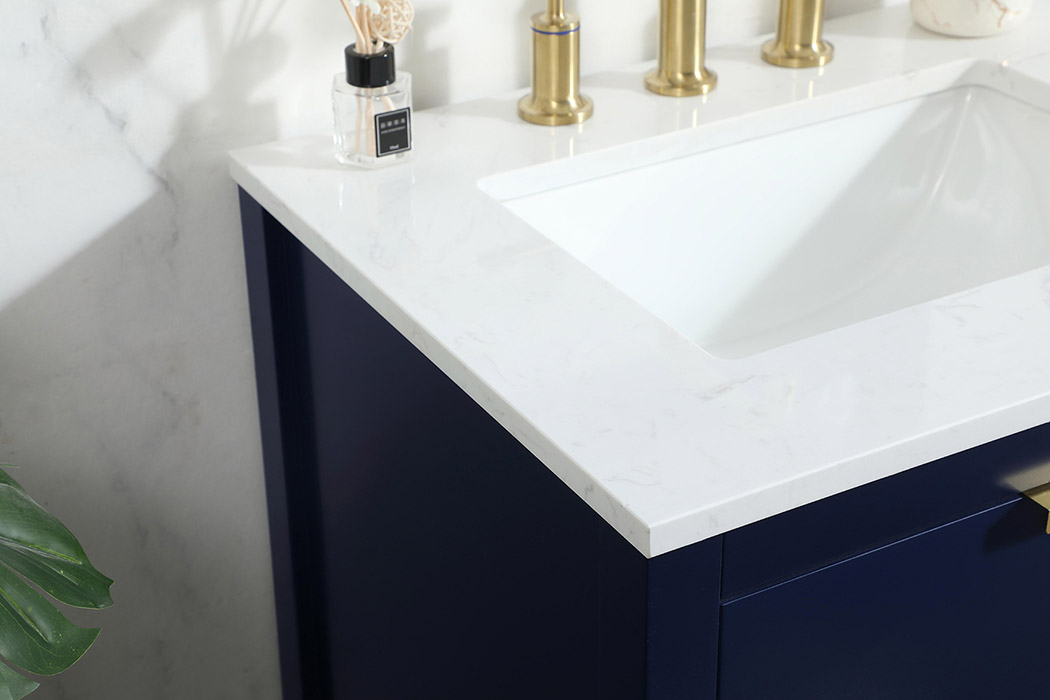 Elegant Bathroom Vanity - Blue (VF19224BL)