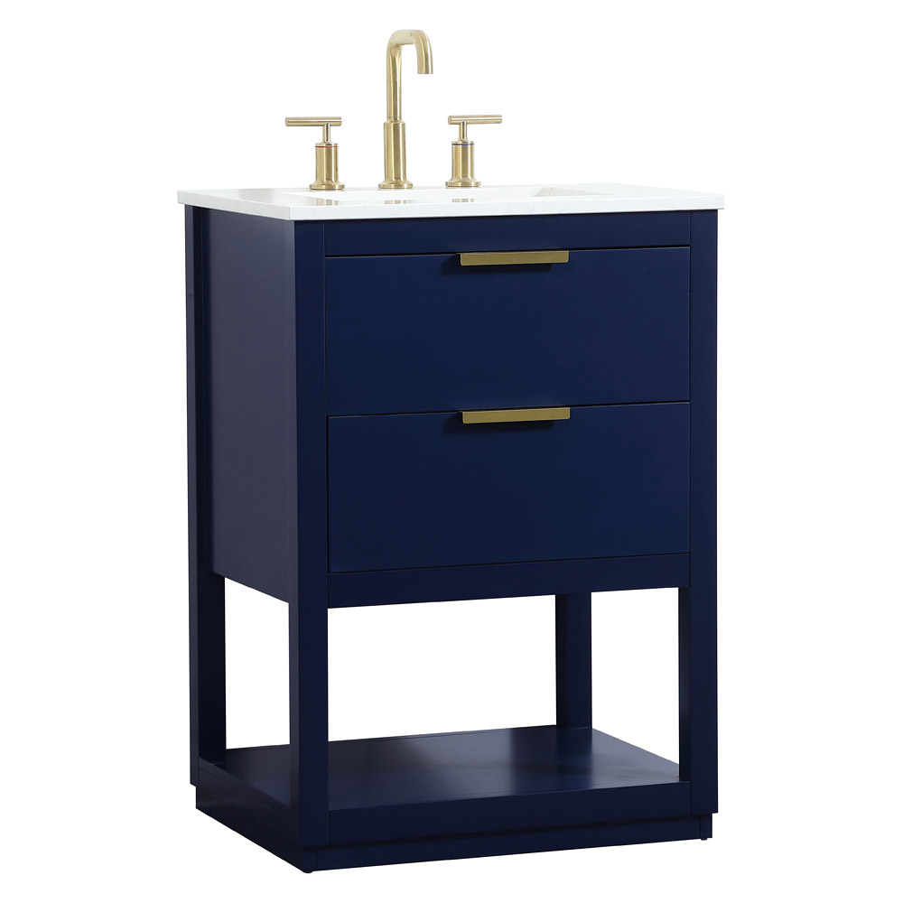 Elegant Bathroom Vanity - Blue (VF19224BL)