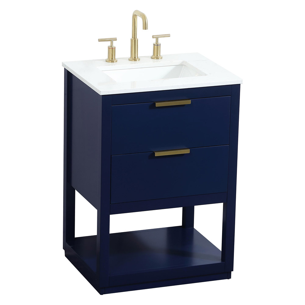 Elegant Bathroom Vanity - Blue (VF19224BL)