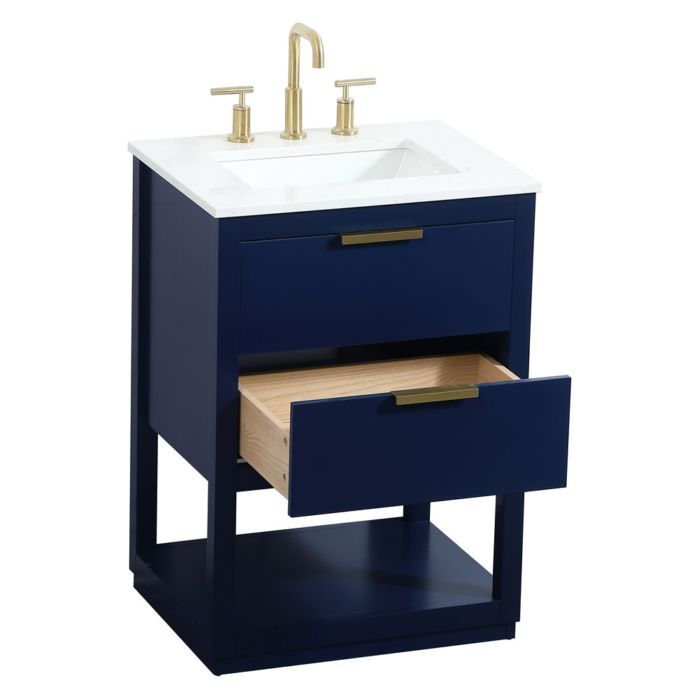 Elegant Bathroom Vanity - Blue (VF19224BL)