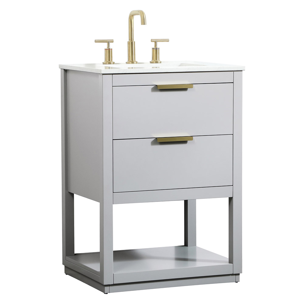 Elegant Bathroom Vanity - Gray (VF19224GR)