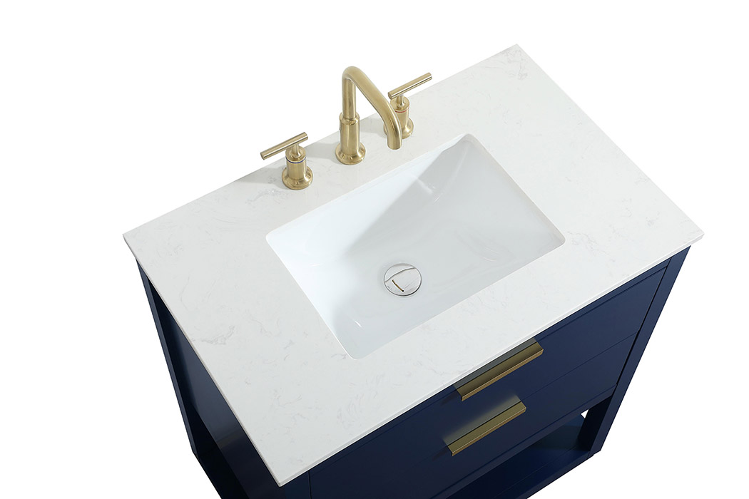 Elegant Bathroom Vanity - Blue (VF19230BL)