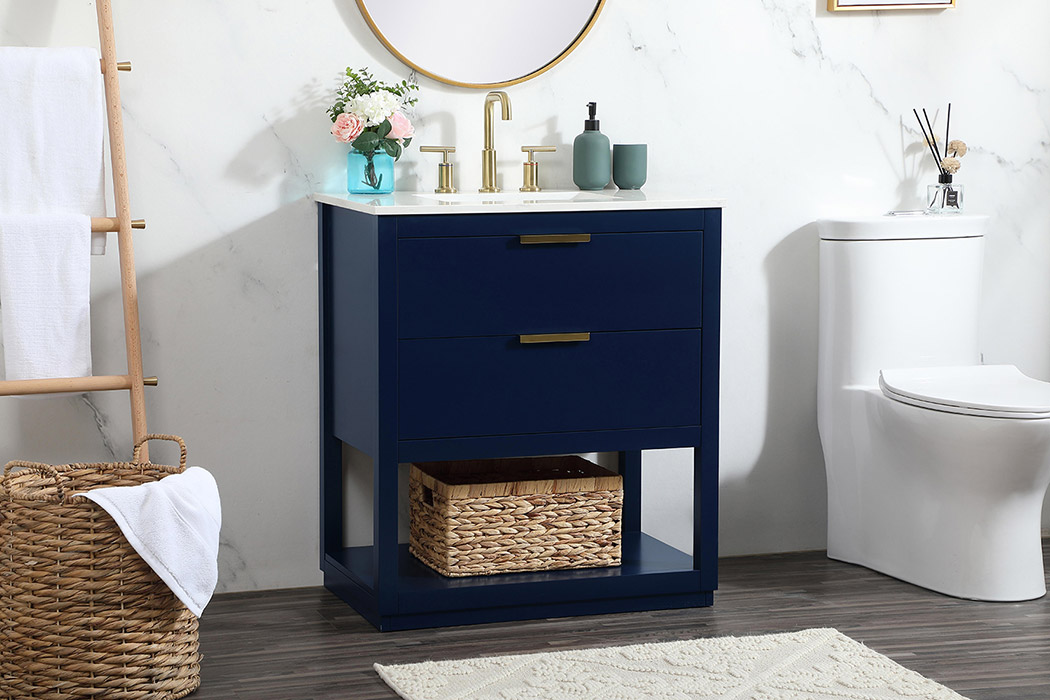 Elegant Bathroom Vanity - Blue (VF19230BL)