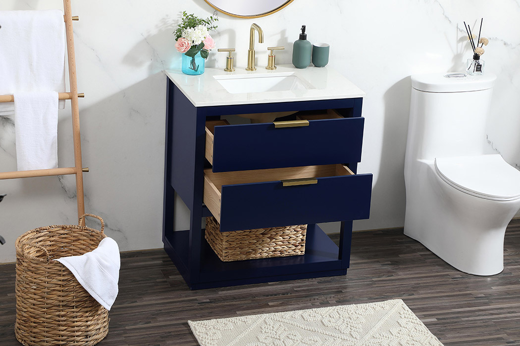 Elegant Bathroom Vanity - Blue (VF19230BL)