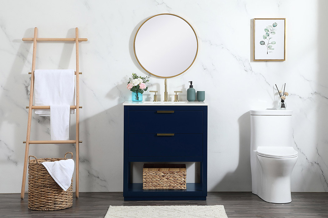 Elegant Bathroom Vanity - Blue (VF19230BL)