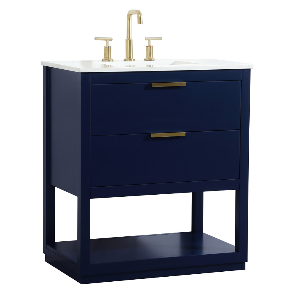 Elegant Bathroom Vanity - Blue (VF19230BL)