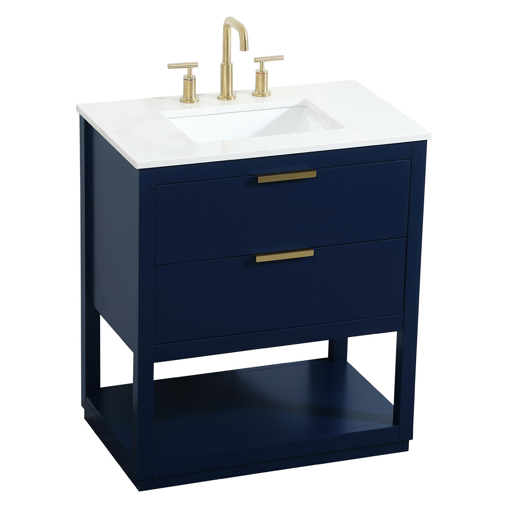 Elegant Bathroom Vanity - Blue (VF19230BL)