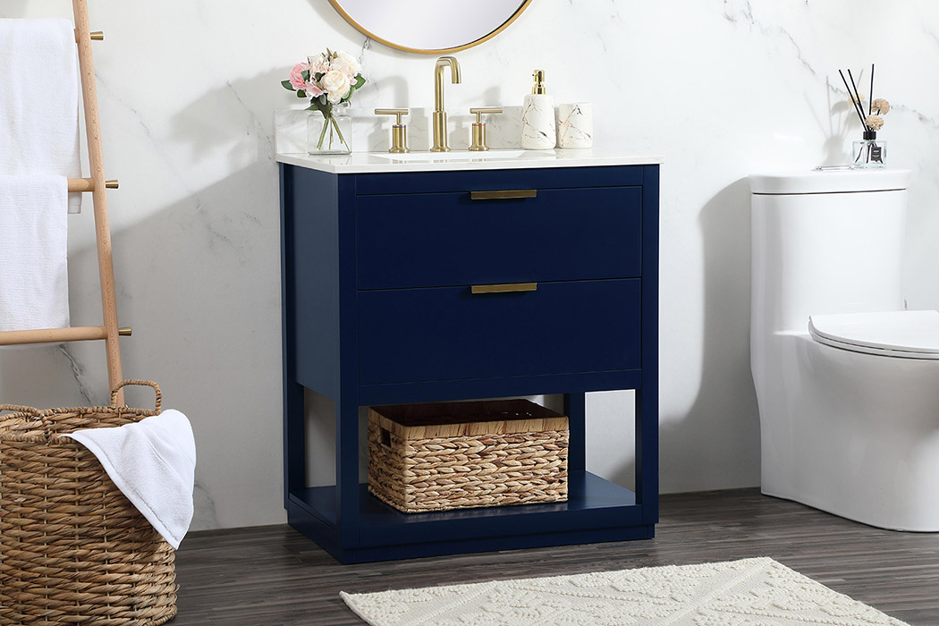 Elegant Bathroom Vanity - Blue (VF19230BL-BS)