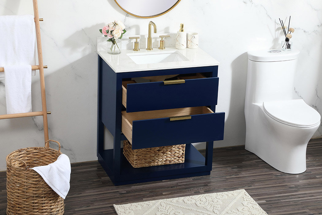 Elegant Bathroom Vanity - Blue (VF19230BL-BS)