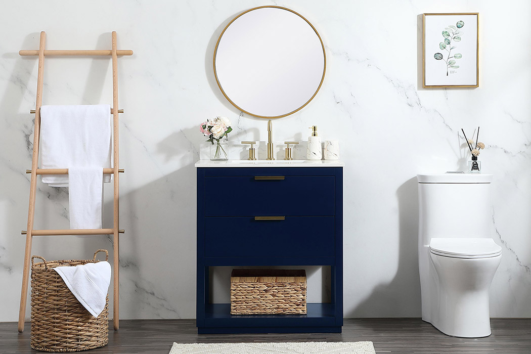 Elegant Bathroom Vanity - Blue (VF19230BL-BS)