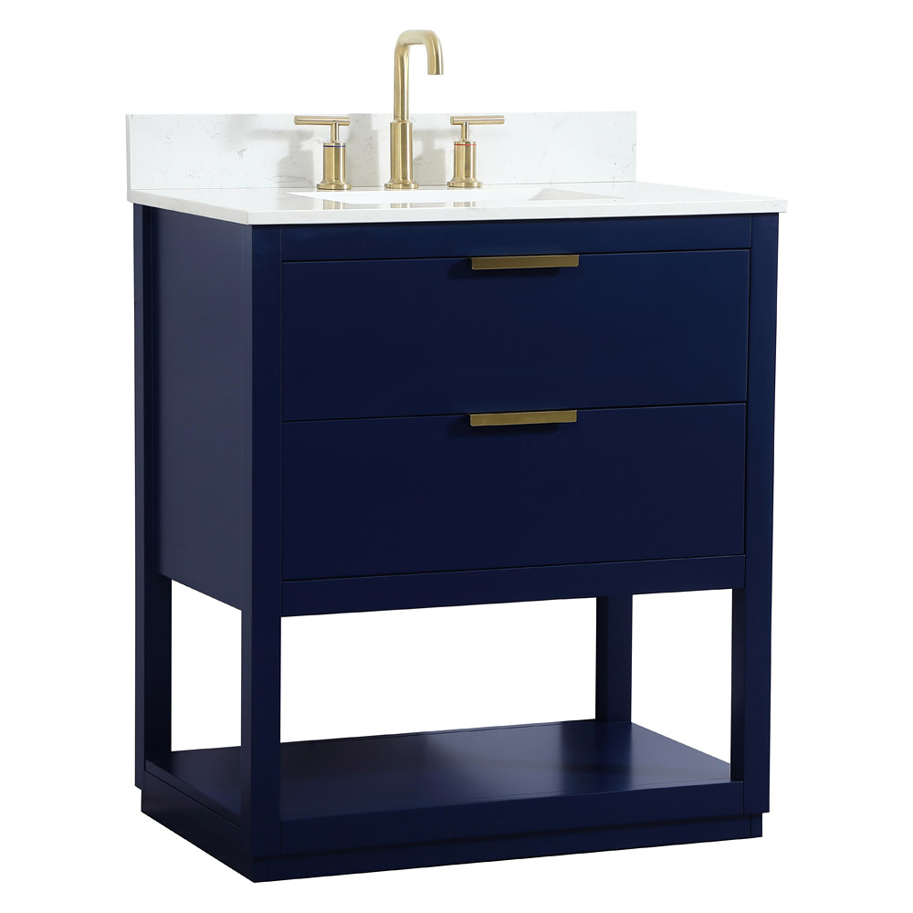 Elegant Bathroom Vanity - Blue (VF19230BL-BS)