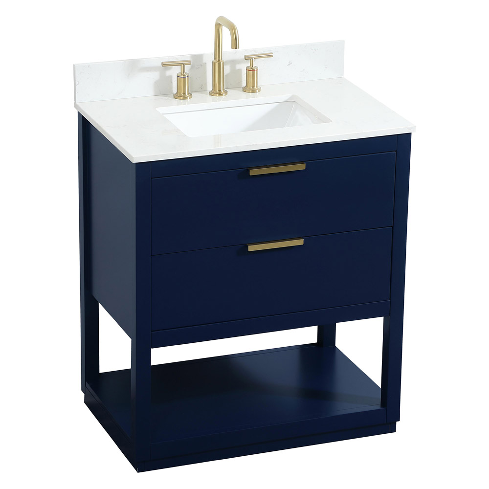 Elegant Bathroom Vanity - Blue (VF19230BL-BS)