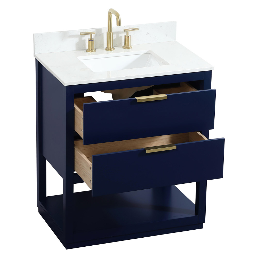 Elegant Bathroom Vanity - Blue (VF19230BL-BS)