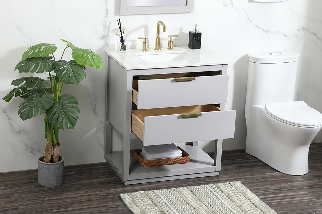 Elegant Bathroom Vanity - Gray (VF19230GR)