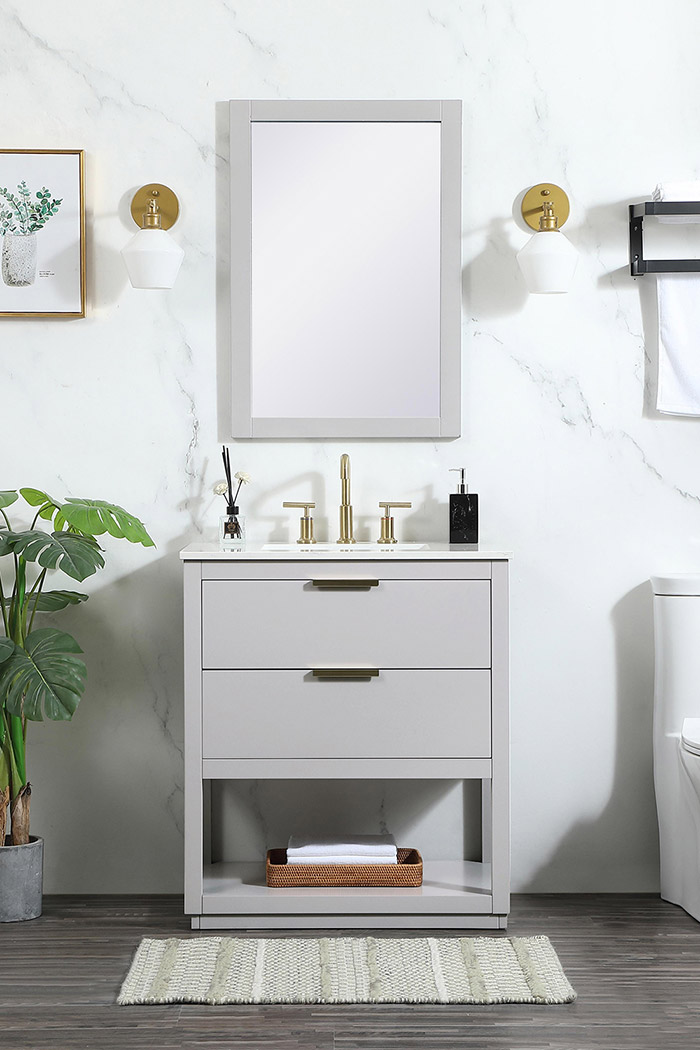 Elegant Bathroom Vanity - Gray (VF19230GR)