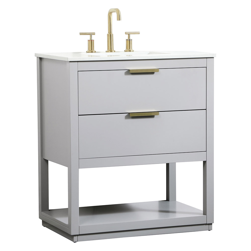 Elegant Bathroom Vanity - Gray (VF19230GR)