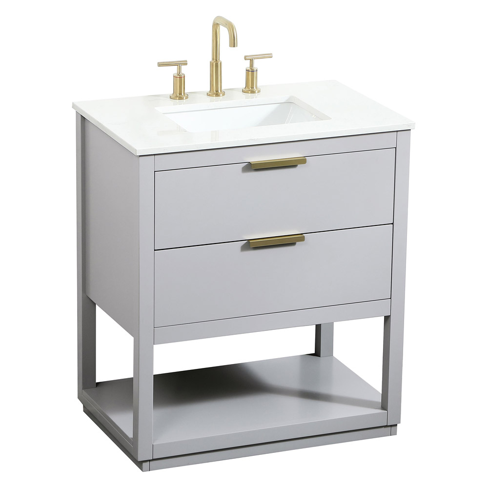 Elegant Bathroom Vanity - Gray (VF19230GR)