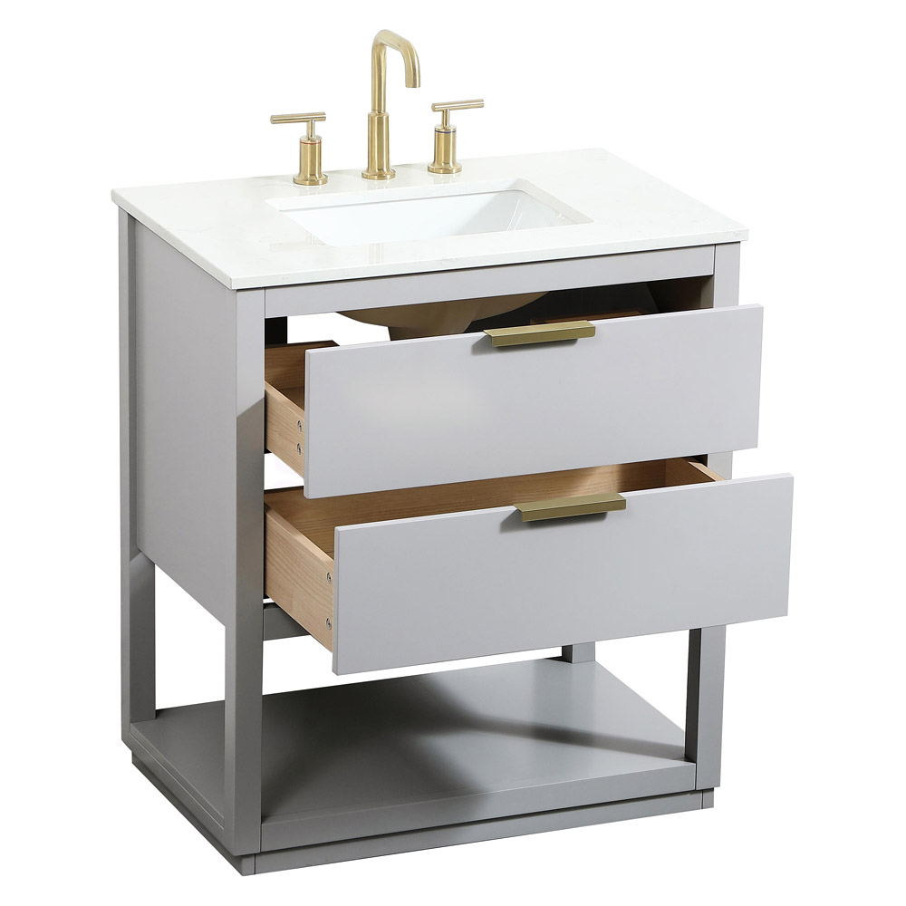 Elegant Bathroom Vanity - Gray (VF19230GR)