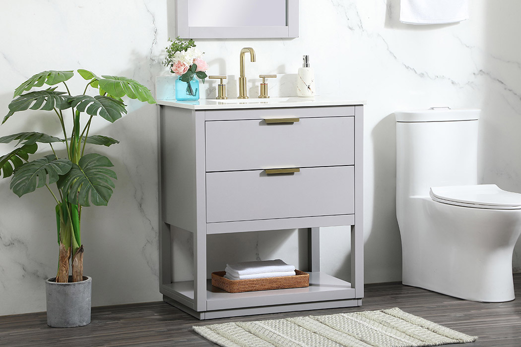 Elegant Bathroom Vanity - Gray (VF19230GR-BS)