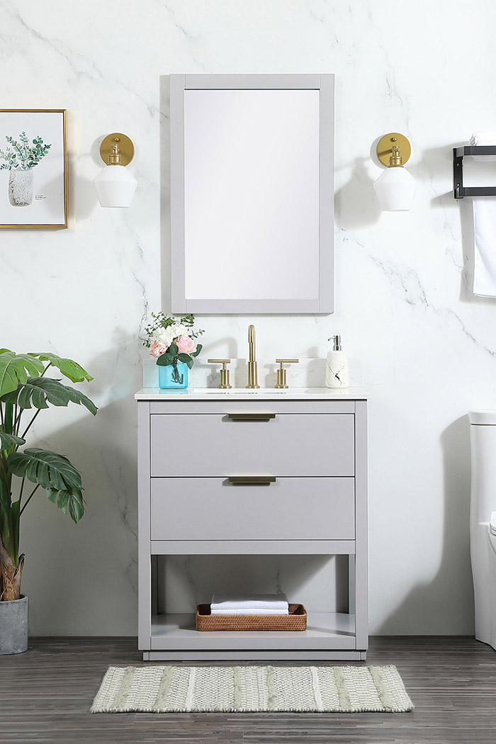 Elegant Bathroom Vanity - Gray (VF19230GR-BS)