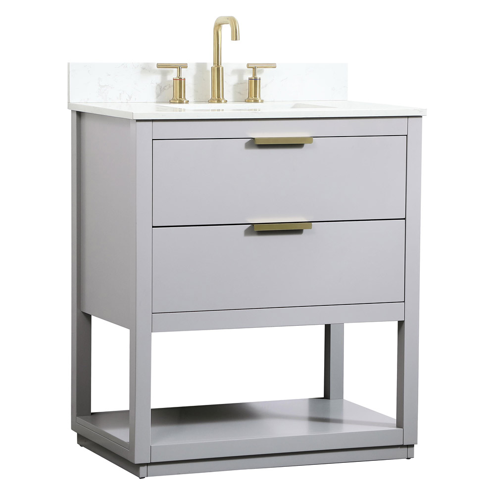 Elegant Bathroom Vanity - Gray (VF19230GR-BS)