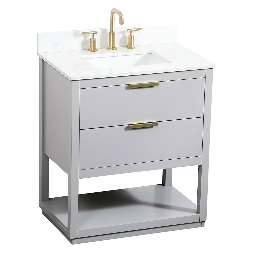 Elegant Bathroom Vanity - Gray (VF19230GR-BS)