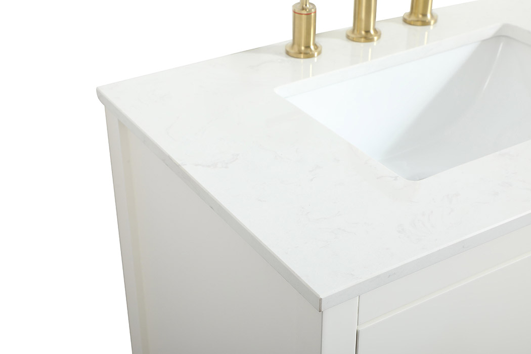 Elegant Bathroom Vanity - White (VF19230WH)