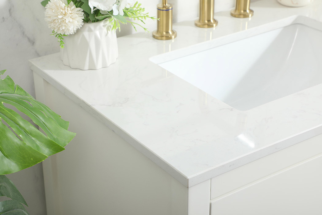 Elegant Bathroom Vanity - White (VF19230WH)