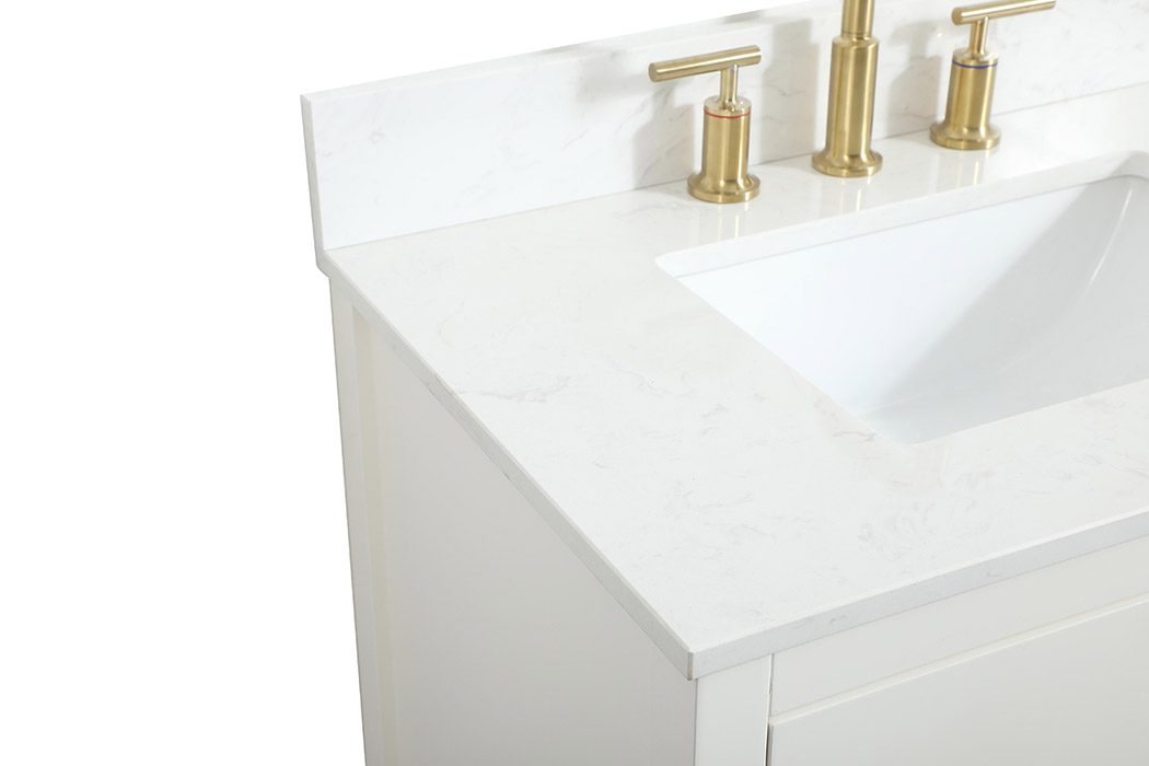 Elegant Bathroom Vanity - White (VF19230WH-BS)