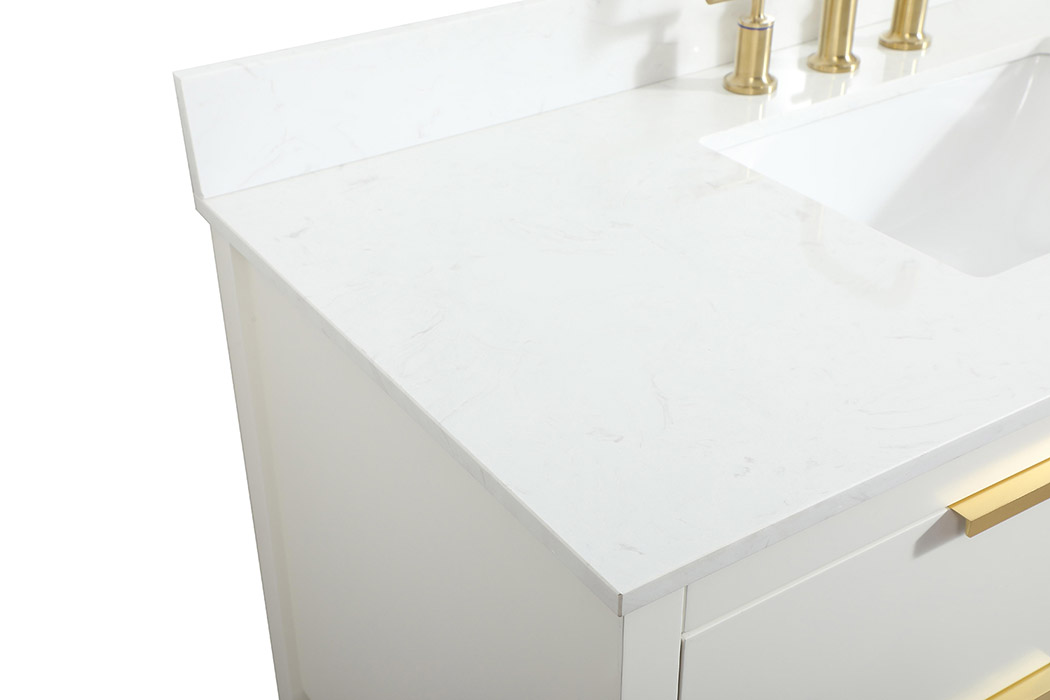 Elegant Bathroom Vanity - White (VF19248WH-BS)