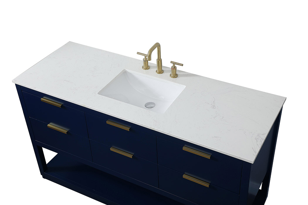 Elegant Bathroom Vanity - Blue (VF19260BL)