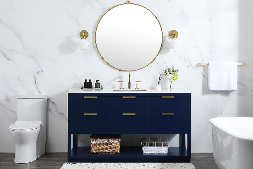 Elegant Bathroom Vanity - Blue (VF19260BL)