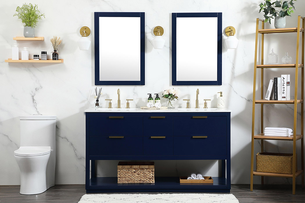 Elegant Bathroom Vanity - Blue (VF19260DBL)