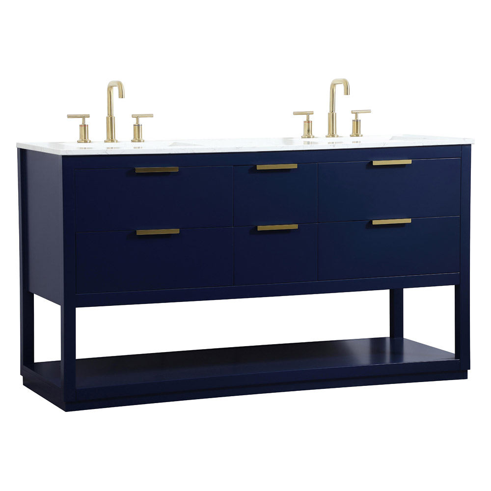 Elegant Bathroom Vanity - Blue (VF19260DBL)