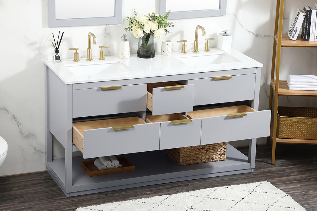 Elegant Bathroom Vanity - Gray (VF19260DGR)