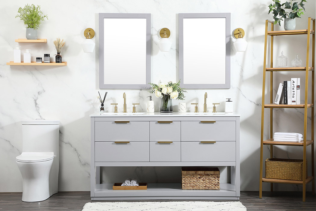 Elegant Bathroom Vanity - Gray (VF19260DGR)