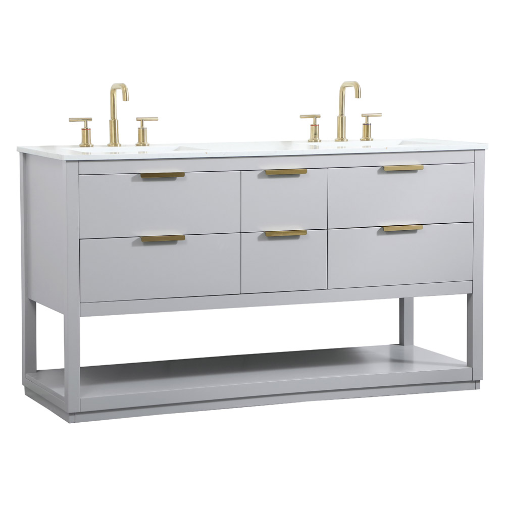 Elegant Bathroom Vanity - Gray (VF19260DGR)